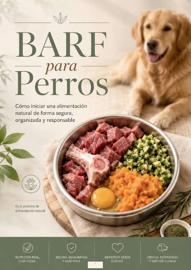 Portada de BARF para Perros, Guía Completa