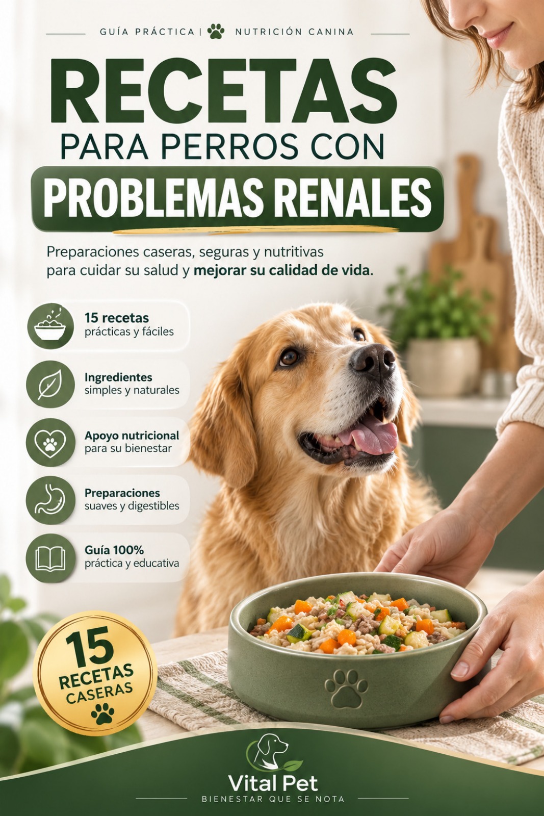 Portada de Recetas para Perros con Problemas Renales
