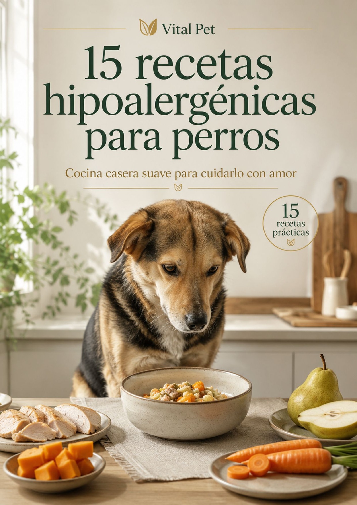 Portada de 15 Recetas Hipoalergénicas para Perros